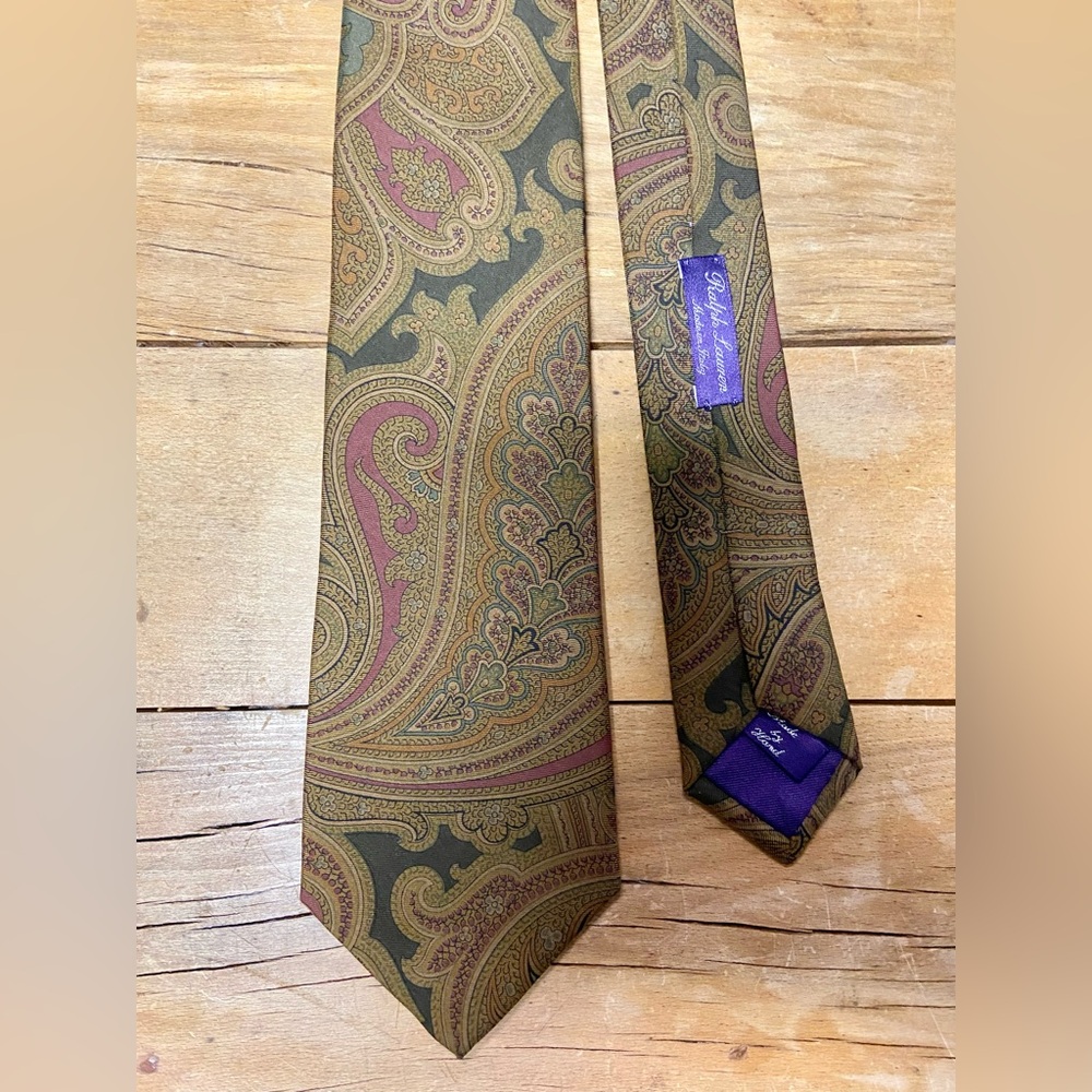 Ralph Lauren Purple Label Paisley Silk Tie